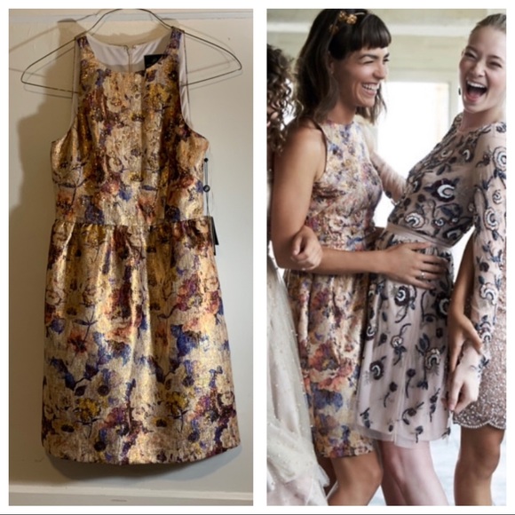 🆕NWT Anthropologie gold BHLDN Curtsy Dress - Picture 7 of 16